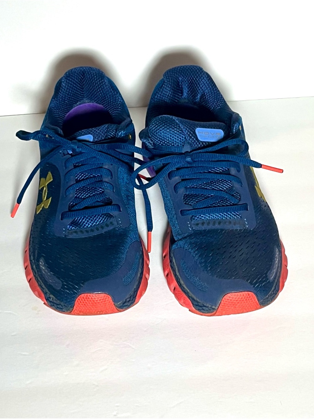 Under Armour HOVR Infinite 2 Navy Blue Running shoes with Coral Accents Size 8